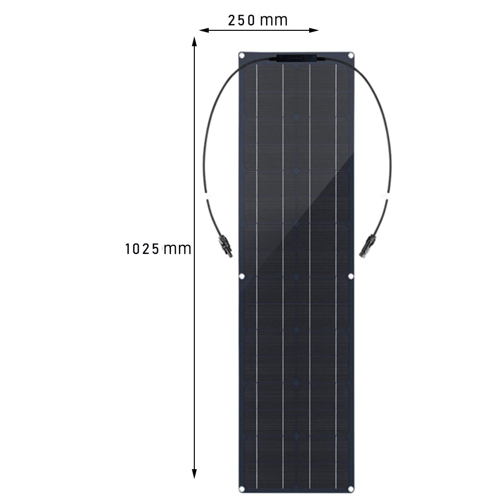 50W 100W Flexible Solar Panel Kit 12V Battery Charger Monocrystalline Cell Solar System Module For Home Camping Car RV Boat