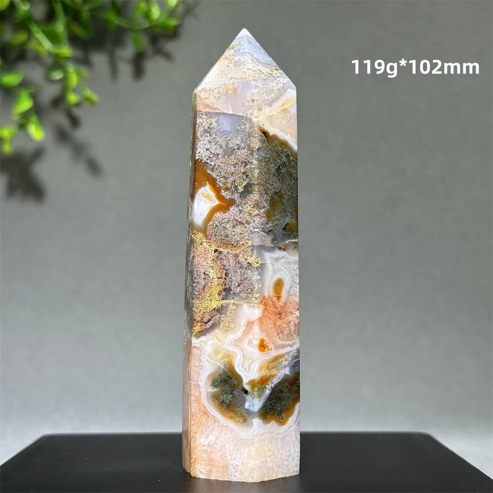 Đũa Thạch Anh Rêu Tự Nhiên - Thiền Định & Trang Trí Nhà