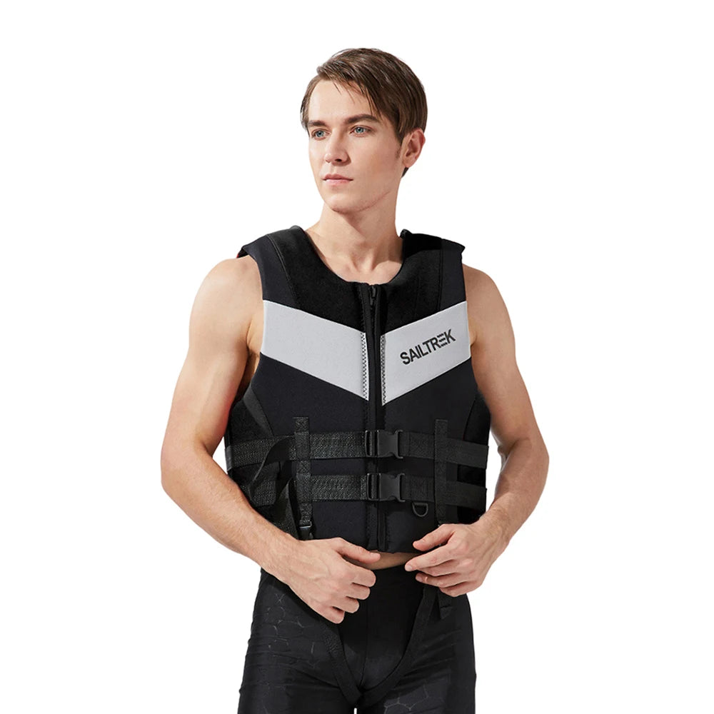 New Adults Neoprene Life Jackets Water Sport Floating Vest Kayak Ski Buoyancy Aid Sailing Boating Water Entertainment Project