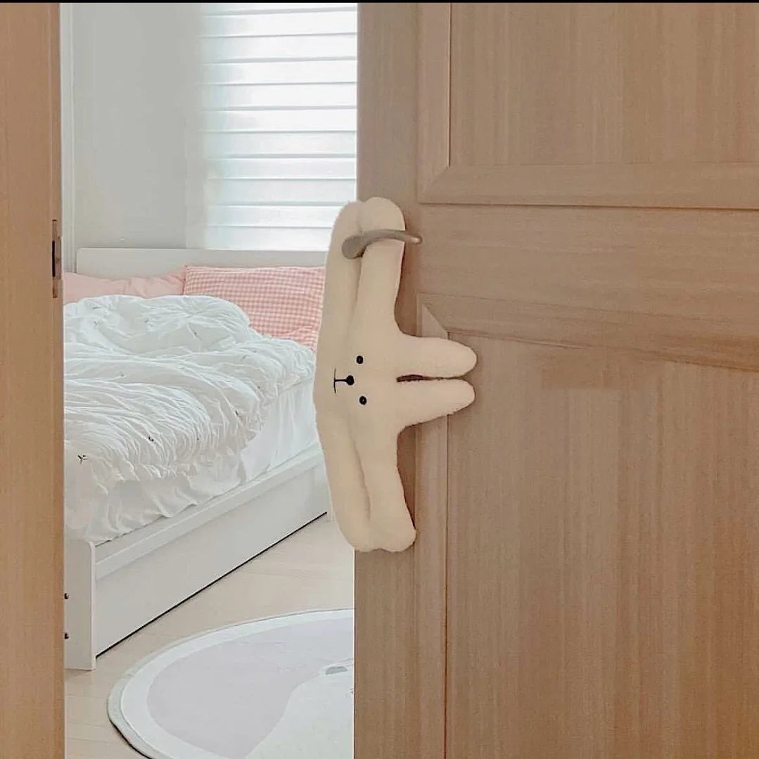 Little Bear Lamb Wool Soothing Toy Children's Anti Pinch Hand Door Stopper Baby Door Decoration Door Hanging