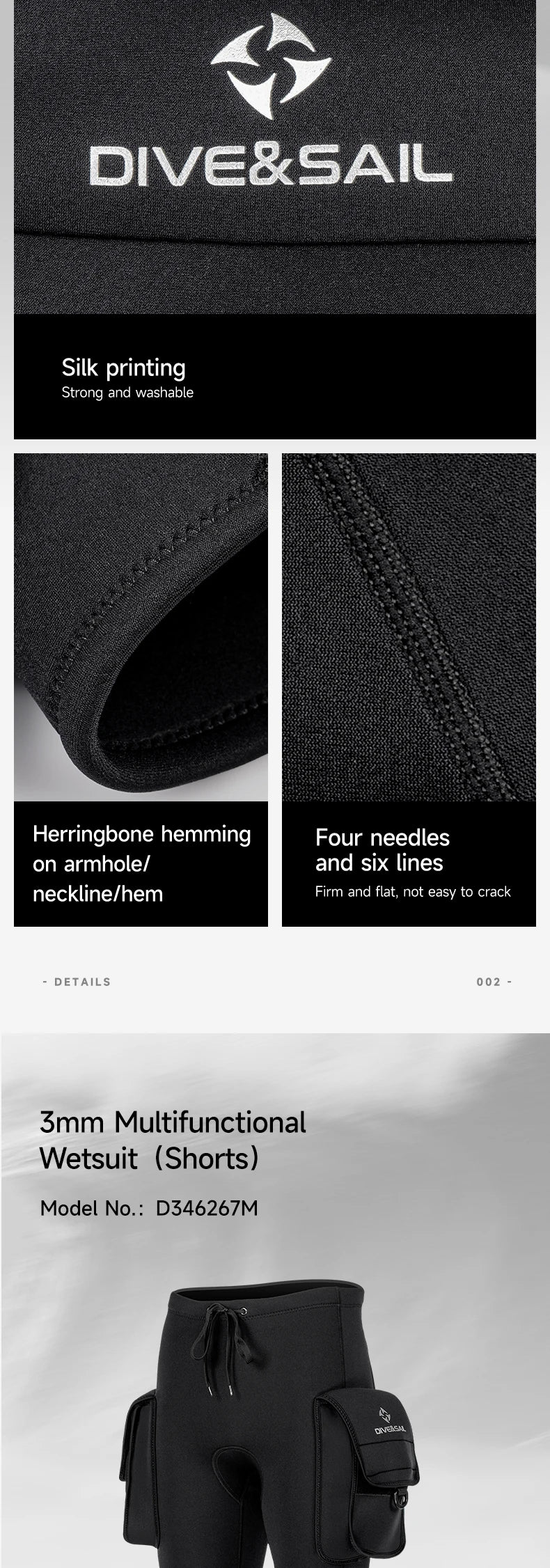 Quần Lặn Nam 3mm Neoprene Có Túi - Đồ Bơi Thể Thao