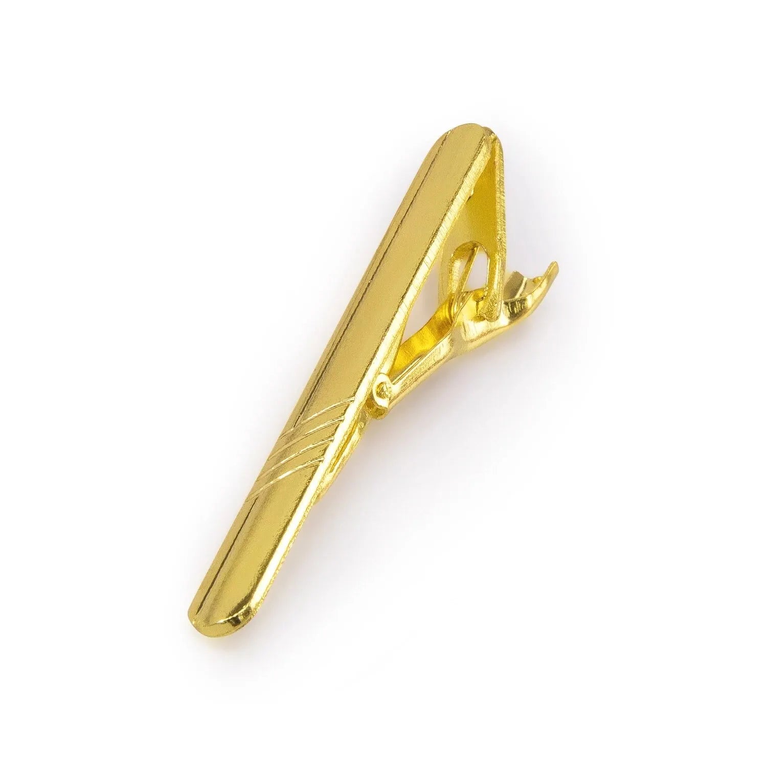 奢華金棕色高領真絲領帶及配件