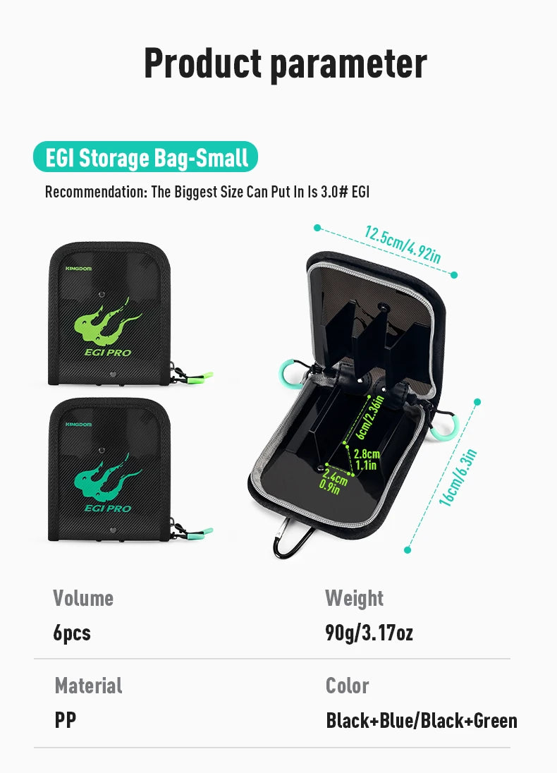 YOOFISH Fishing Bag Octopus Egi Bag Squid Jig Storage Box 6/12/40 Pcs Hard Lure Bag Freshwater Seawater Fishing Tackle Bag Box