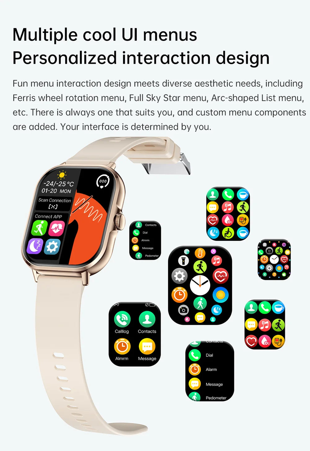 Đồng Hồ Thông Minh 2025 2.01 Gọi Nhạc Thể Thao Chống Nước