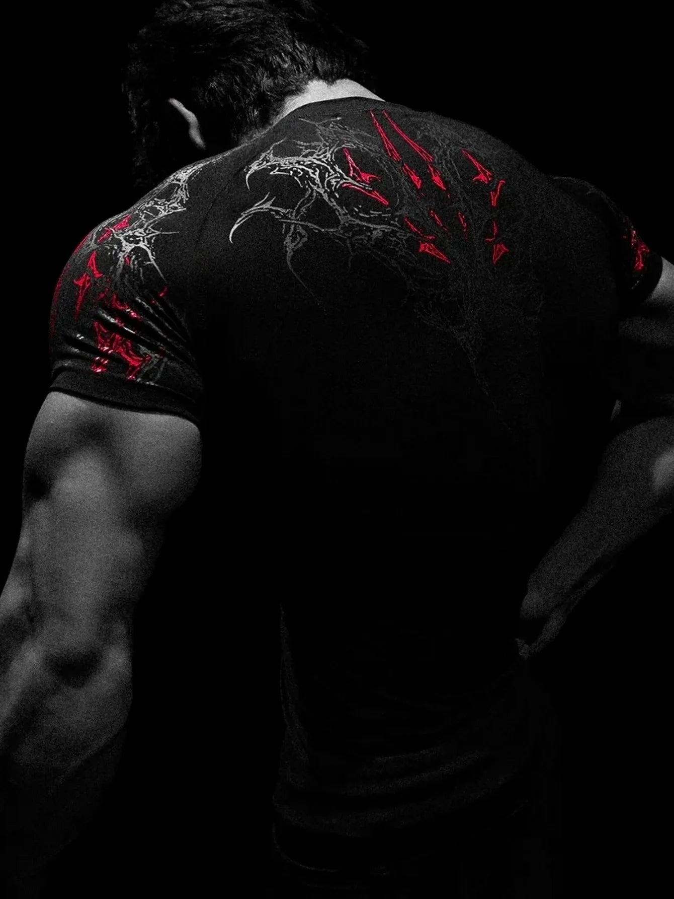 Men's Gym Sports T-Shirt Quick Dry Body-hugging Workout Shirt