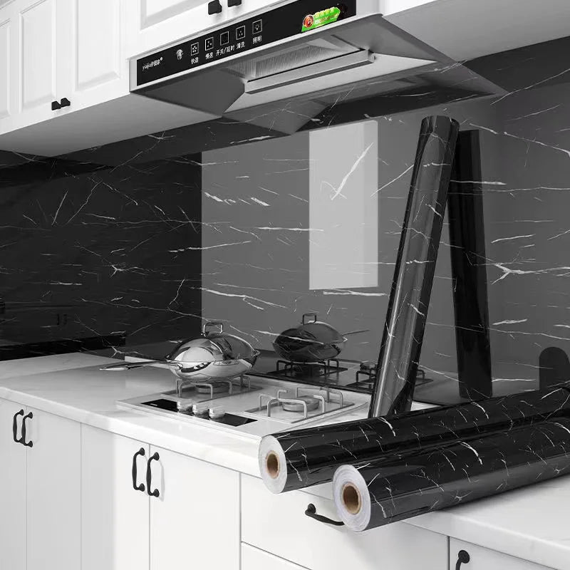 Decal Dán Bếp Chống Dầu Nước, Cải Tạo Tủ Bếp Marble