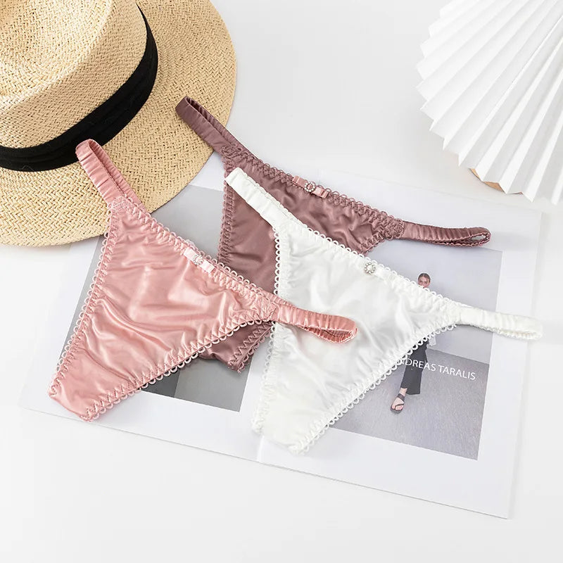 Quần Lót Thể Thao Nữ - Dây Mảnh Satin Quyến Rũ