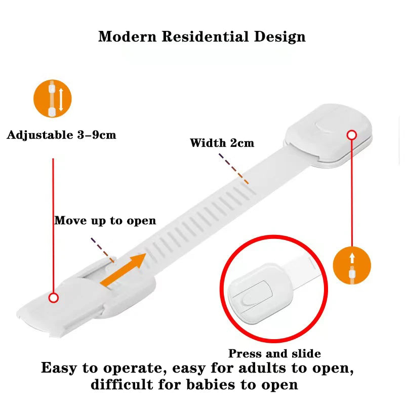 6/10 Pcs of Children's Safety Locks, Suitable For Cabinets, Drawers, Cabinets, Ovens, Refrigerators, Closet Seats, Doors And Win