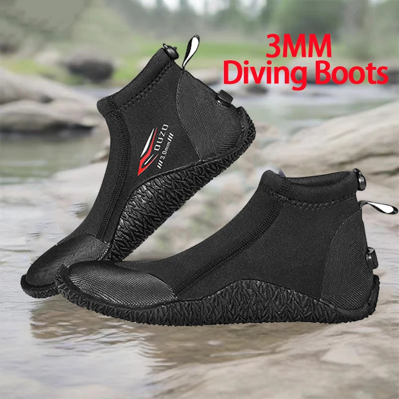 3MM/5MM Short Diving Boots Neoprene Scuba Diving Snorkeling Water Shoes Beach Surfing Anti Slip Snorkeling High top Diving Boots