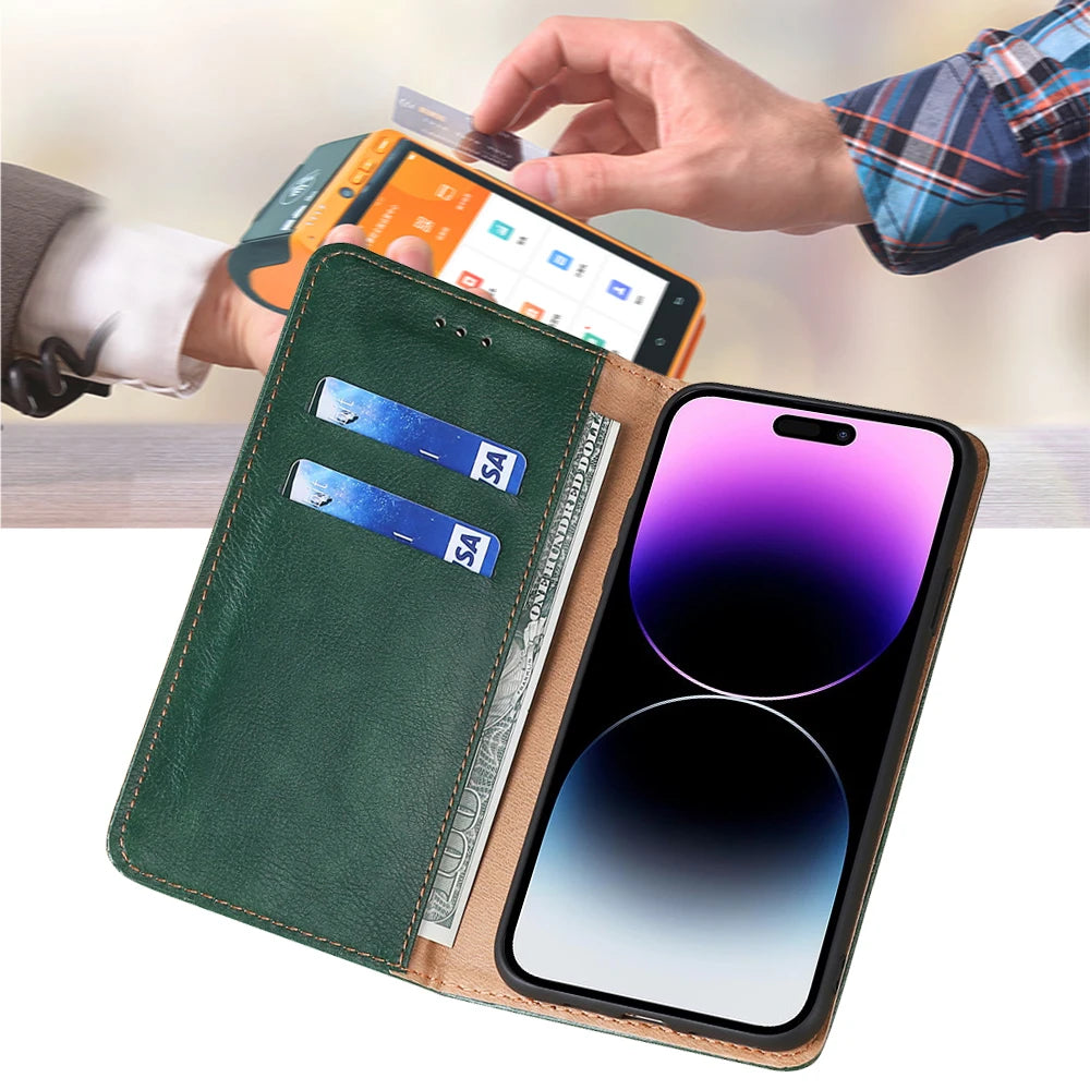 Bao Da Ví Đựng Thẻ iPhone 14 13 12 11 Pro Max XS XR X - Daisan Mart