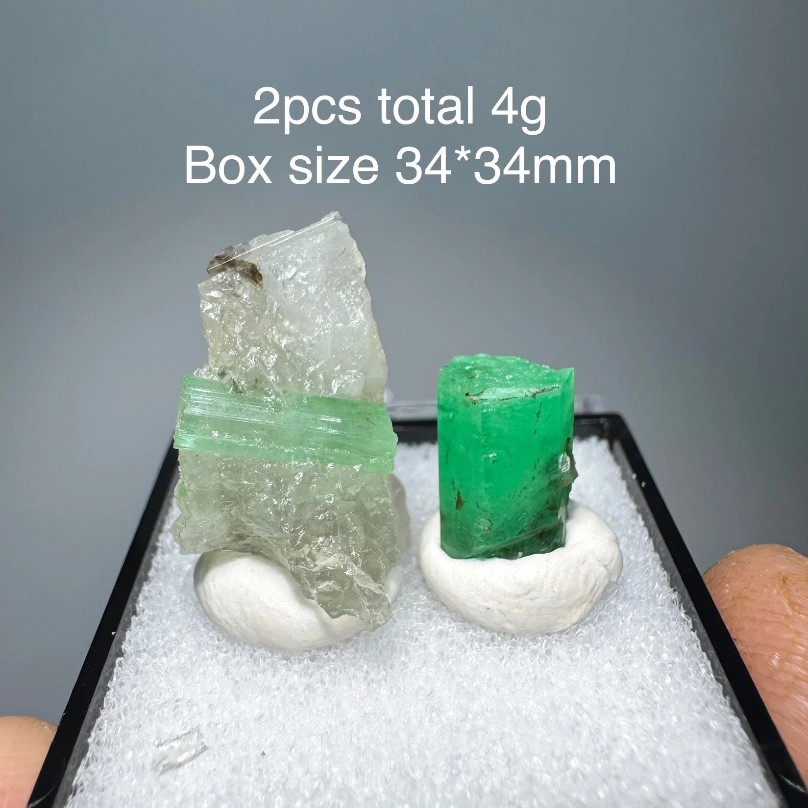 Natural Emerald &amp; Healing Quartz