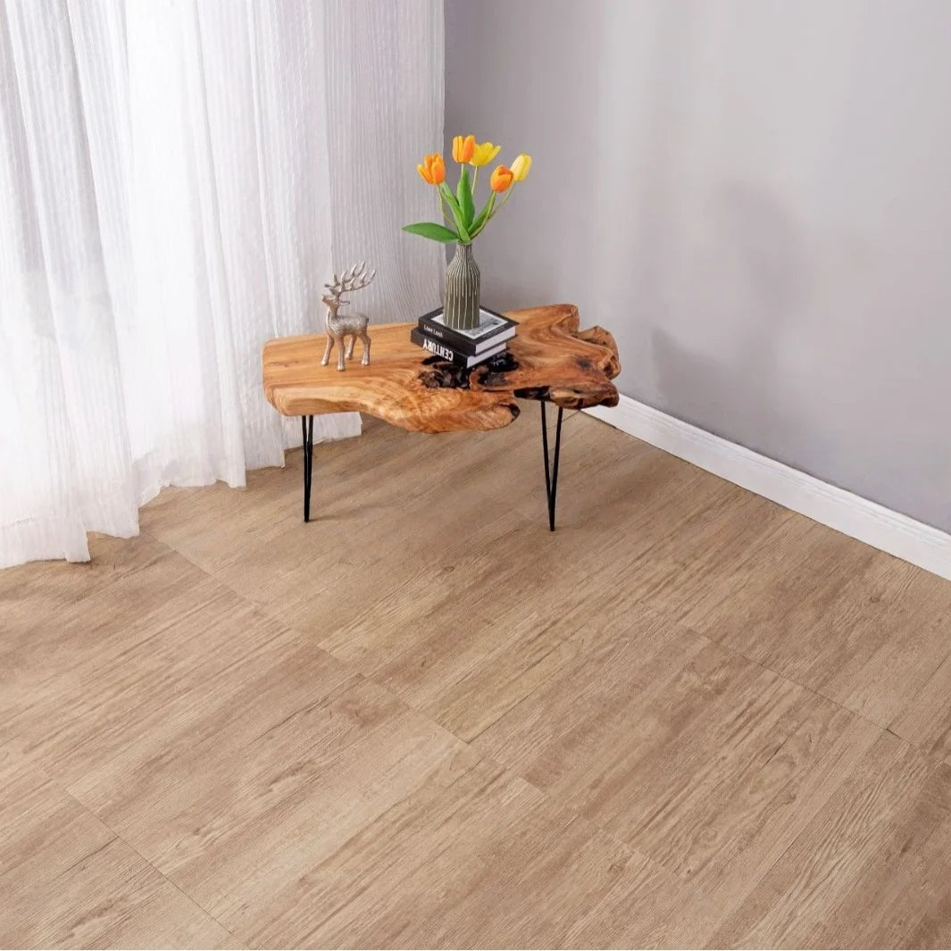 Thickened Self-Adhesive Floor Tiles Imitation Wood Grain Waterproof Non-Slip for Living Room Toilet Kitchen Home Floor Decor