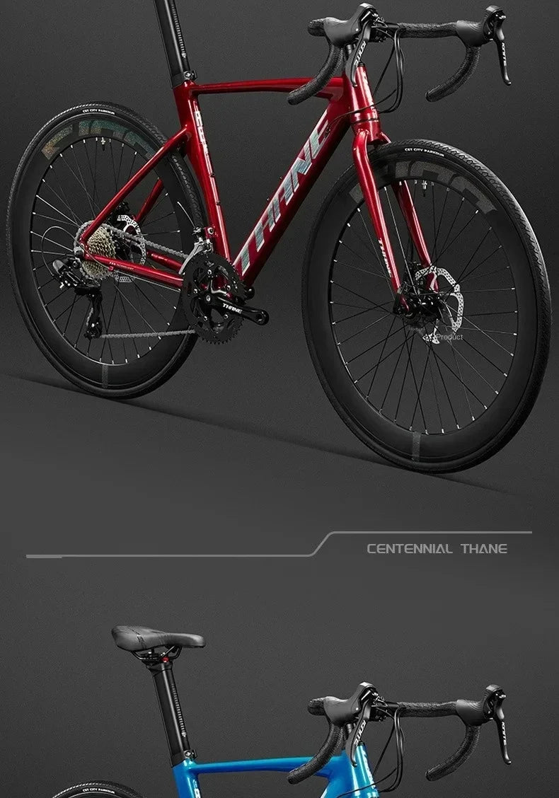 700C curved handle road bicycle 27 speed oil disc brake gravel bike ultralight aluminum alloy frame Road Racing bicicleta aldult - Daisan Mart