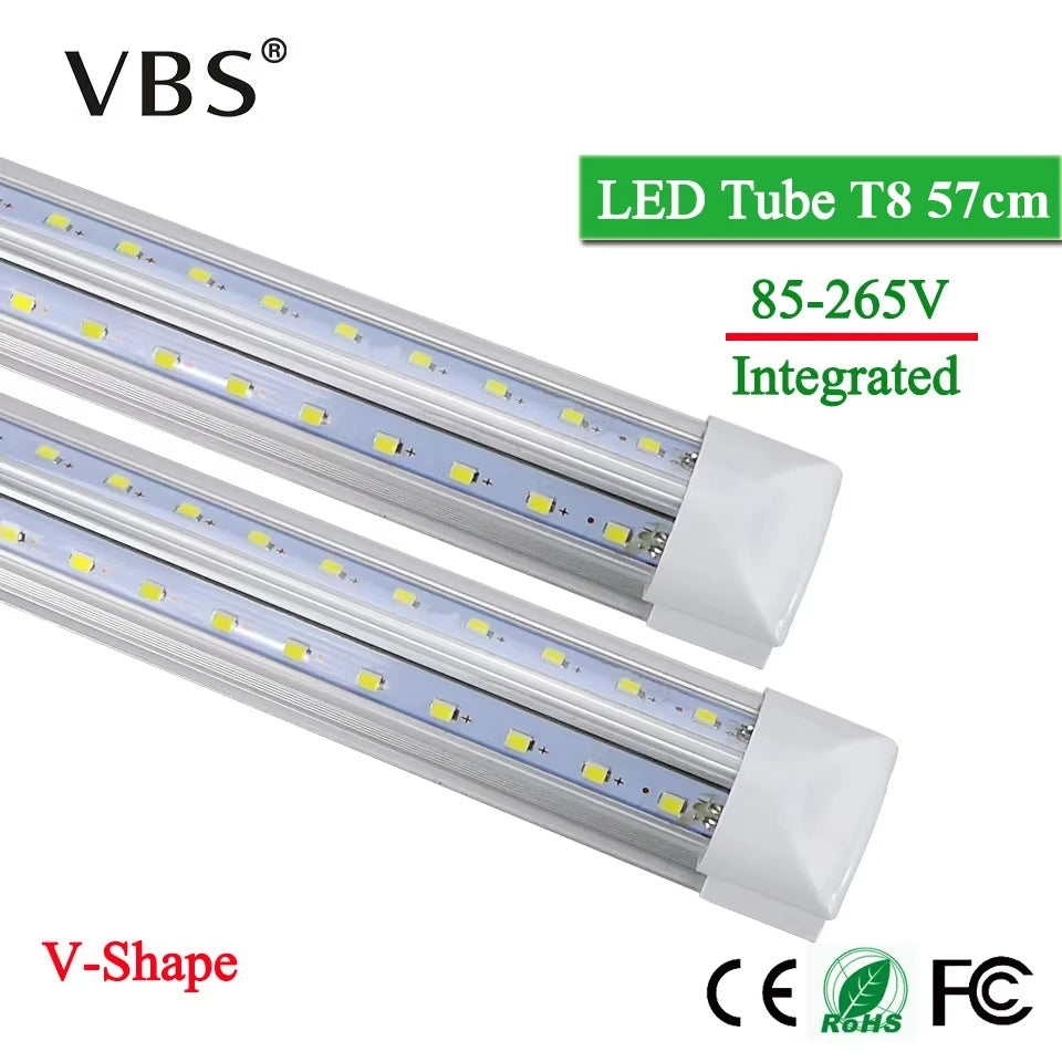 T8 20W V-Shape LED Tube, 220V/110V, 2000lm for home lighting