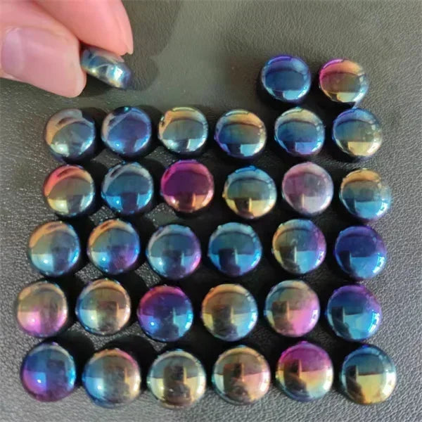 DIY Multicolored Round Glass Mosaic Beads 100g