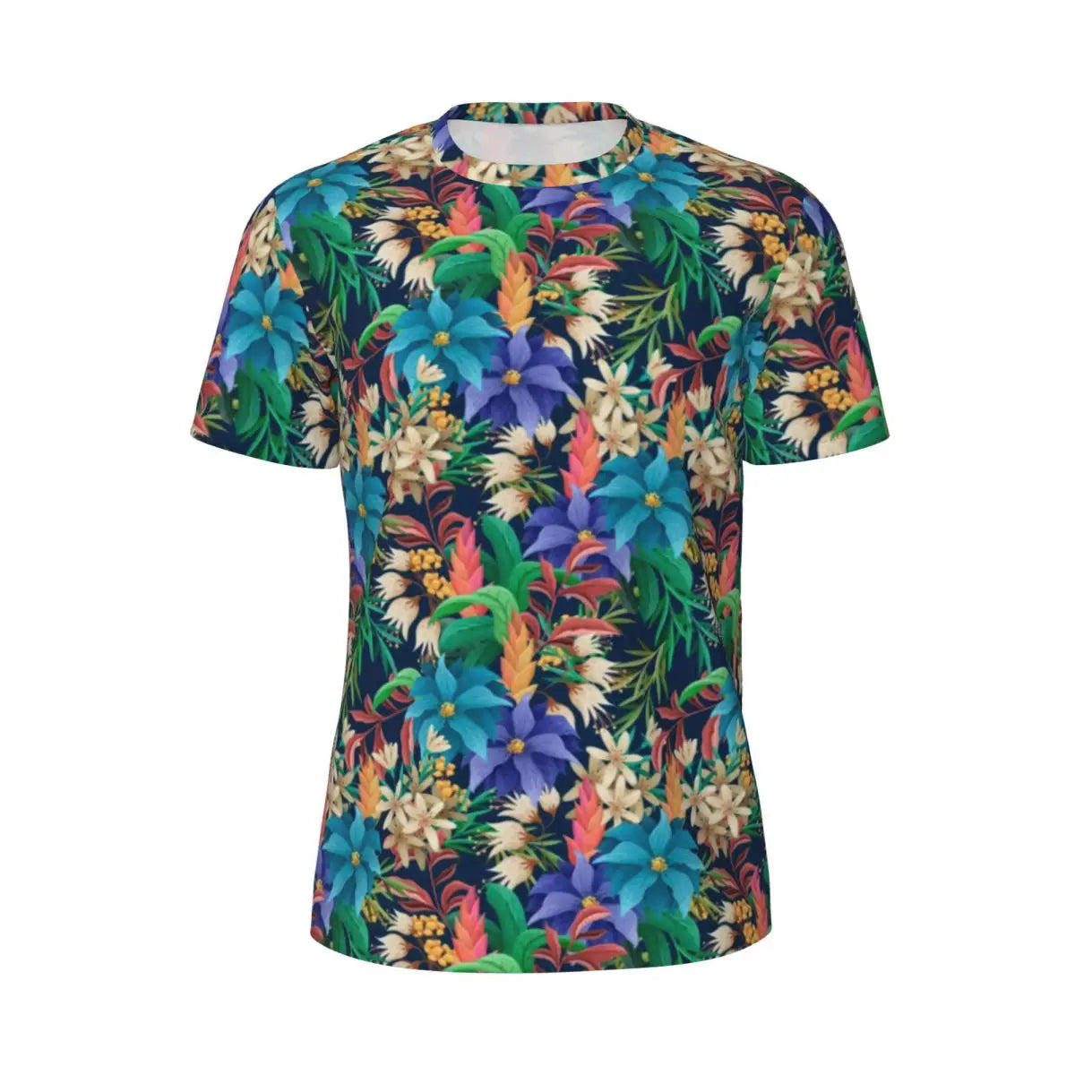 Áo Thun Nam Họa Tiết Lá Nhiệt Đới Màu Sắc Cá Tính