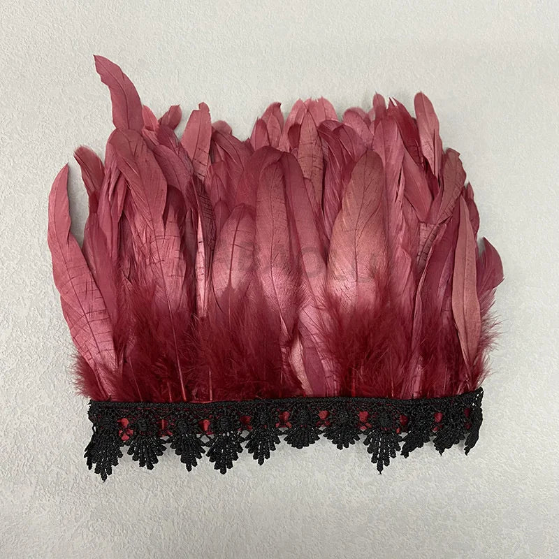 Natural Feather Sleeve Cuffs Gloves Party Cosplay Lace Wrist Cuffs Fur Sleeve Furry Accessories Carnival Stage Show Costume - Daisan Mart