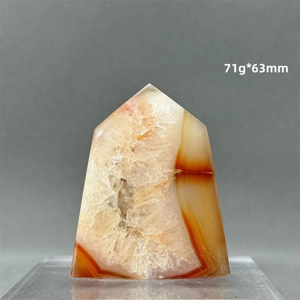 Natural Red Onyx Pillar - Decorative &amp; Healing Stone