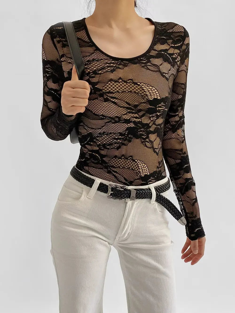 Sexy Lace Bodysuit 2025 - 2 Colors Long Sleeves