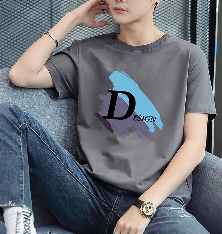 Men's White Cotton Comfortable Y2K Style T-Shirt