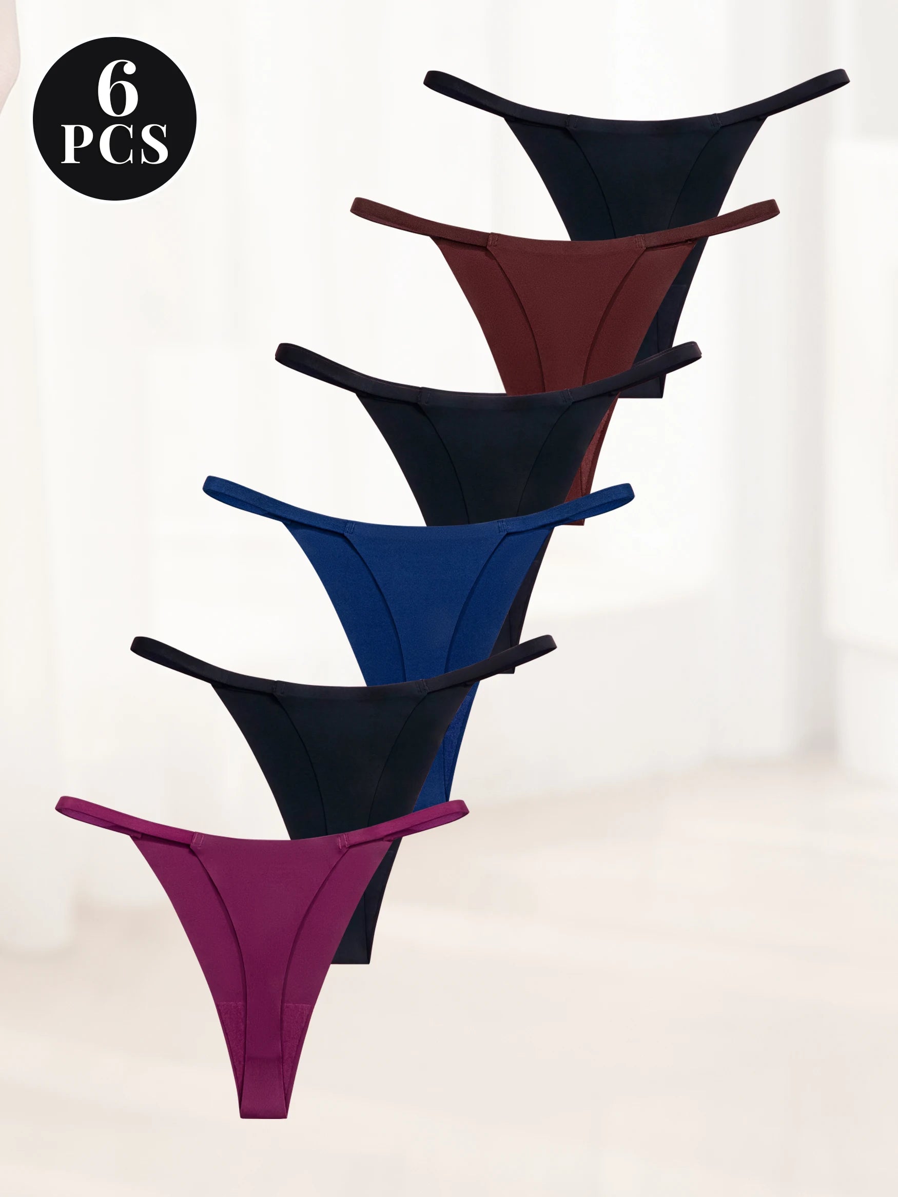 Set of 6 Sexy Seamless Low-Waist Women's Panties