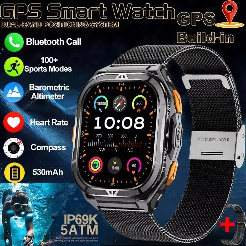 2025 Smart Watch GPS AMOLED 5ATM Bluetooth Calling