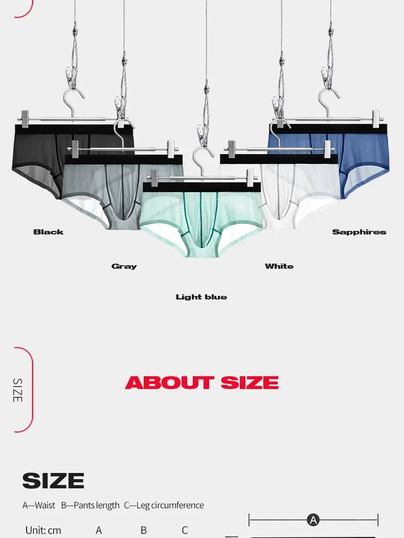 3-piece super thin, cool, breathable men's underwear