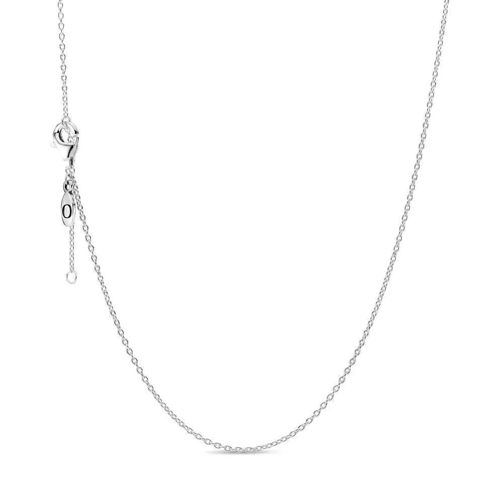 925 silver necklace for women, rose gold plated, DIY pendant.