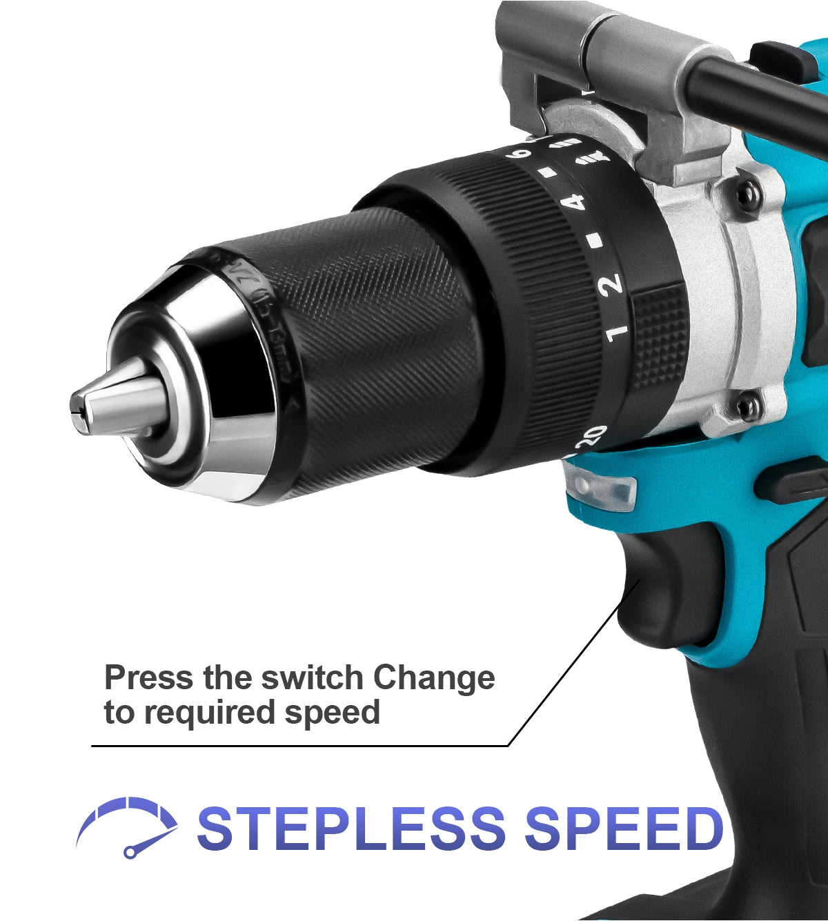 650NM 13MM Brushless Electric Drill 20+3 Torque Cordless Impact Drill Hammer Electric Screwdriver For Makita 18V Battery