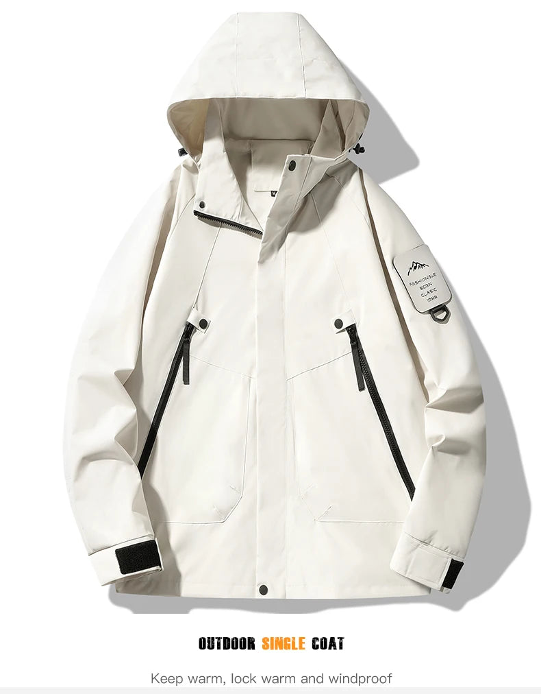 JNLN Men's and Women's Windproof Waterproof Outdoor Jacket