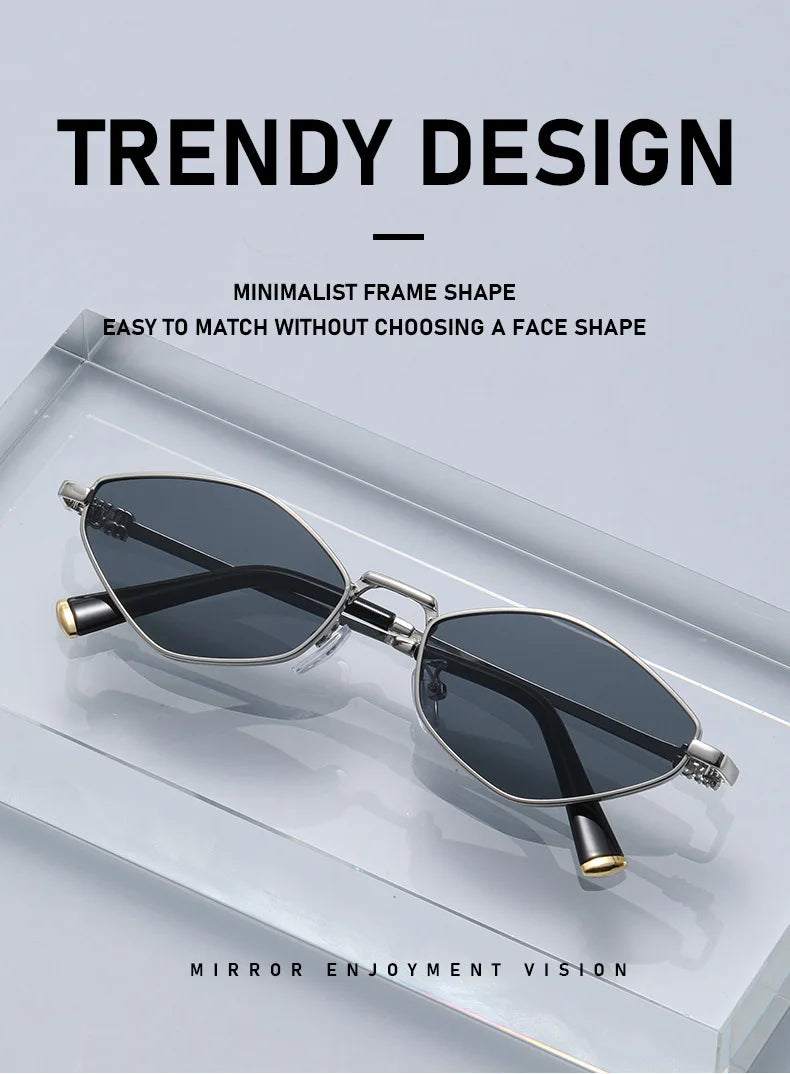 Kính Mát Kim Cương Vintage Hàn Quốc Khung Kim Loại