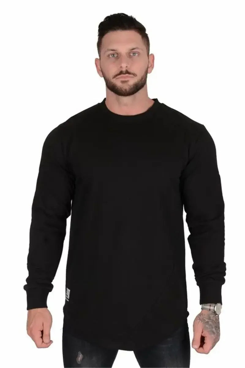 Men's Slim Fit Long Sleeve Gym T-Shirt Fashion 2025