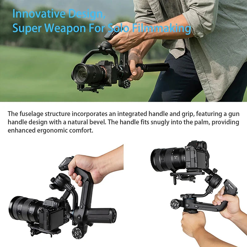 FeiyuTech SCORP 2[Official]Camera Gimbal Stabilizer Built-in AI Tracker Upgrade Joystick Touch Screen for Mirrorless DSLR Camera