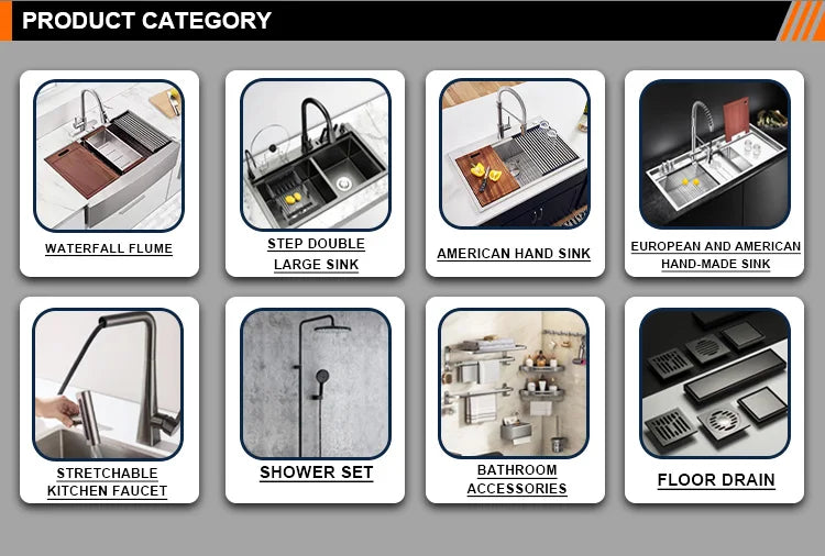 304 Multi-Function Sink with LED Light &amp; Digital Display