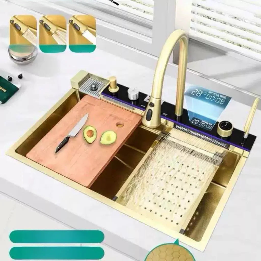 304 Multi-Function Sink with LED Light &amp; Digital Display