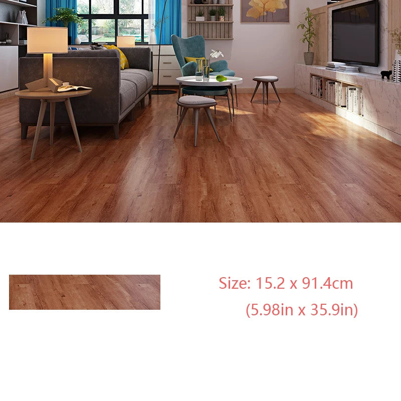 Self-Adhesive Wood Grain Floor Wallpaper Waterproof Wall Sticker Bedroom Living Room Toilet Kitchen Home Decor Floor Sticker