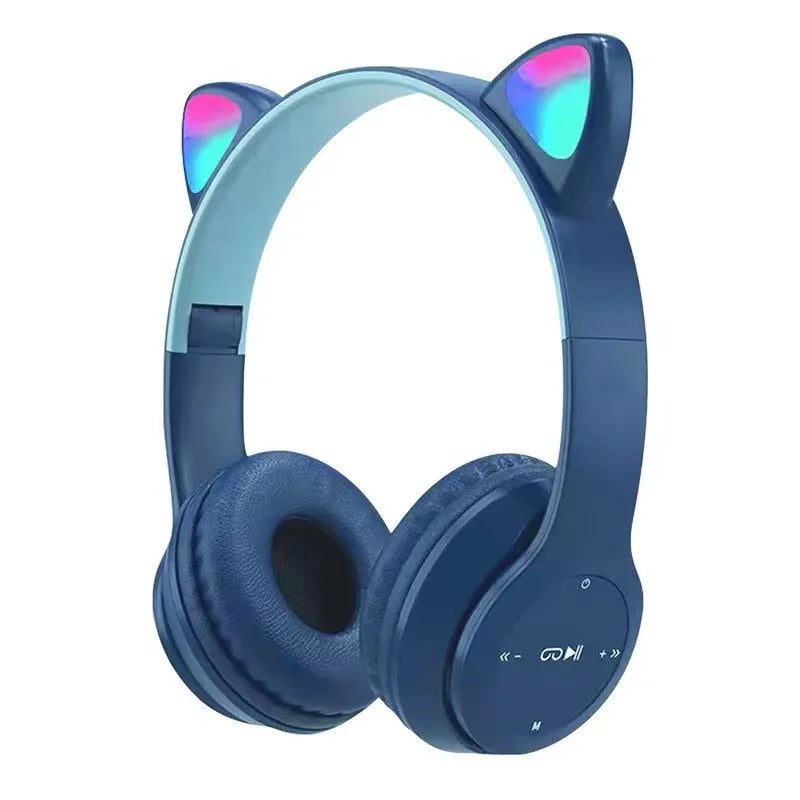 Wireless Bluetooth Cat Headphones Strong Bass For Kids &amp; Adults