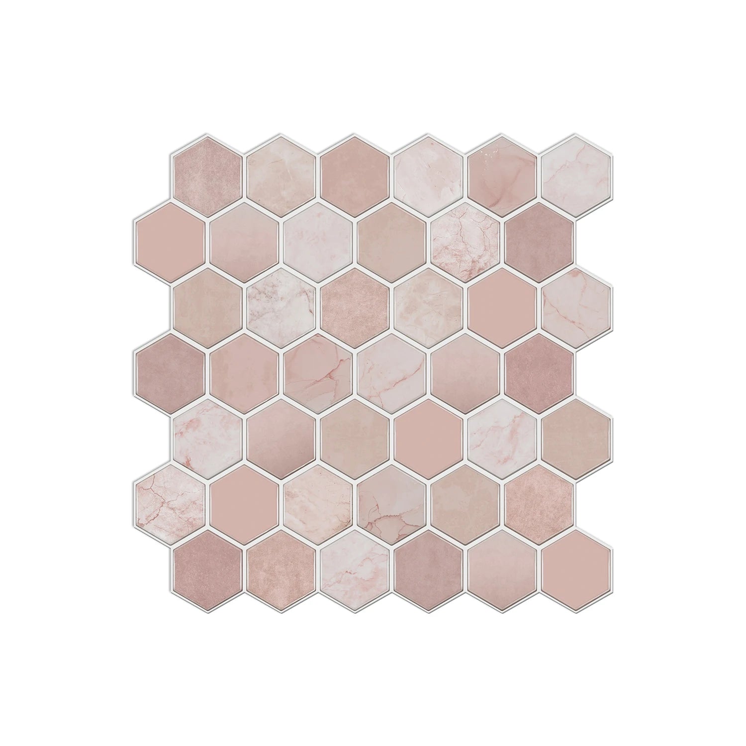 1/6/12PCS Fresh and Simple Marble Tile Stickers Waterproof Self Adhesive Kitchen Living Room Wall Stickers Home Renovation Decor