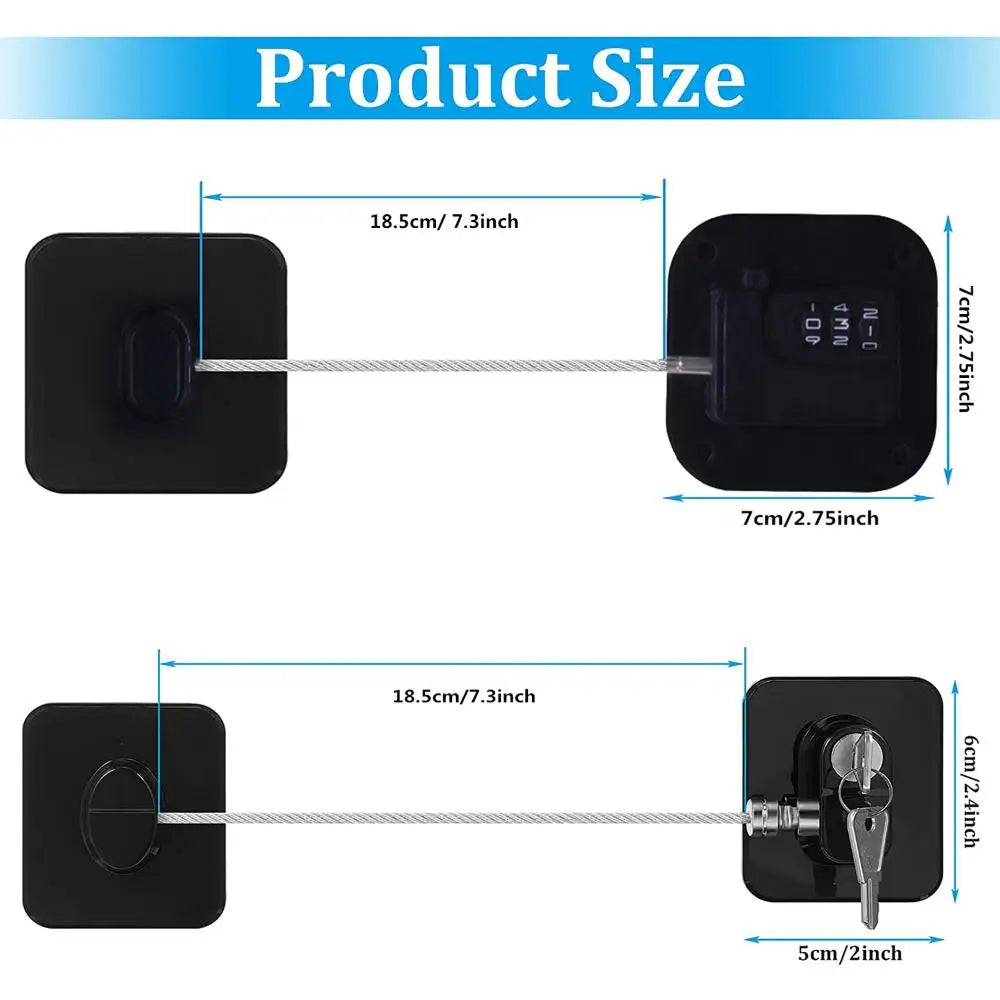Baby Safety Refrigerator Lock With Keys or Coded Lock Infant Cabinet Locks Sliding Closet Door Lock Children Protection - Daisan Mart