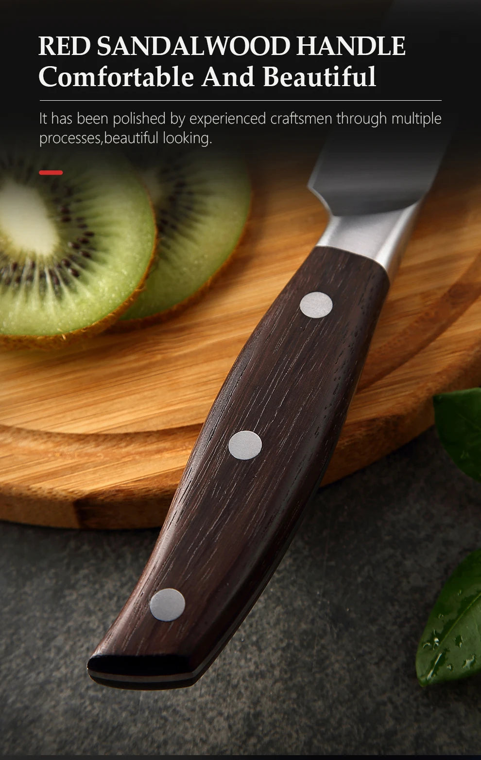 Set of 6 XINZUO Multi-Purpose Stainless Steel Kitchen Knives