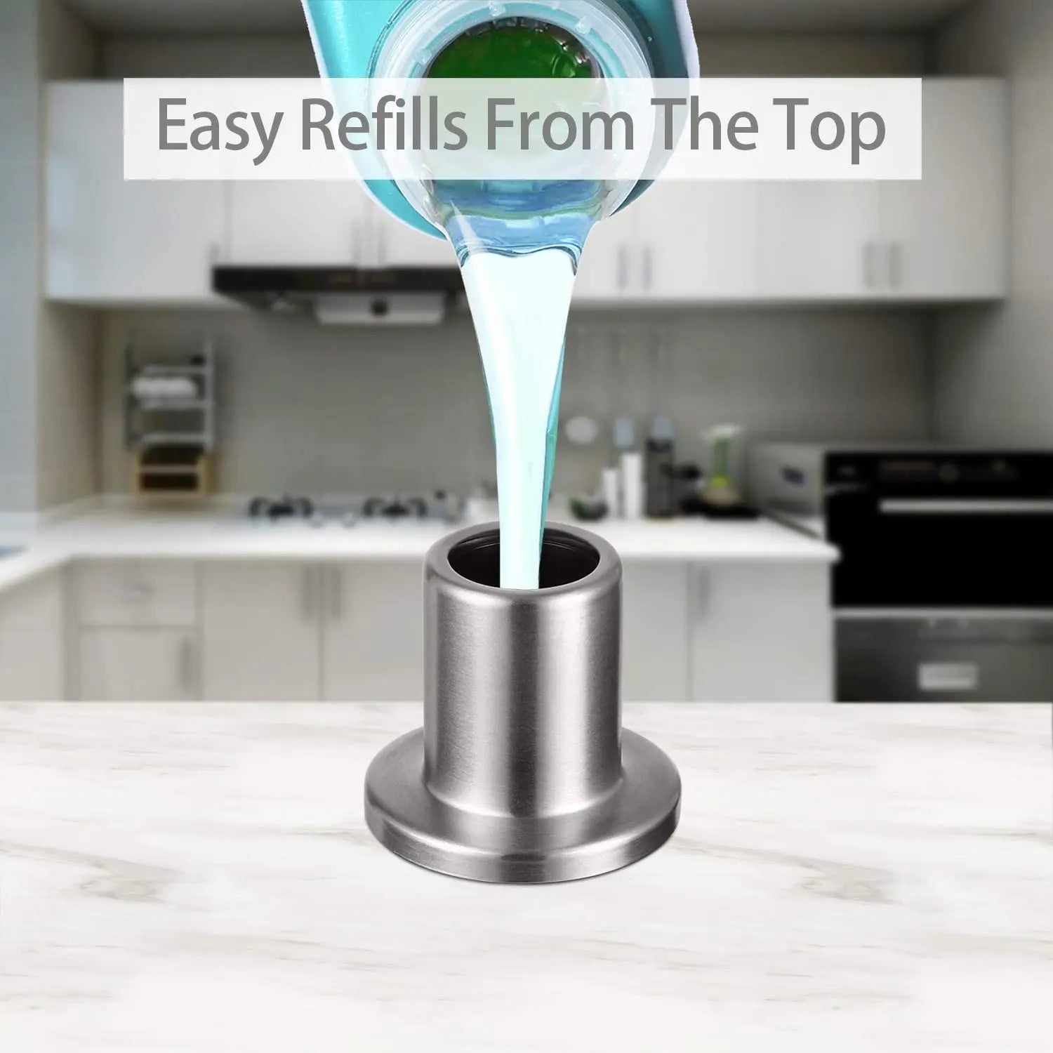 500ml Stainless Steel Under Sink Soap Dispenser for Kitchen