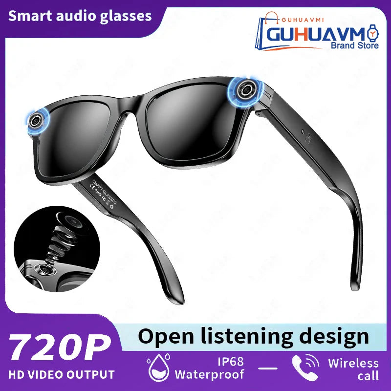 AI Smart Glasses 2025 - Take, Translate, Call, Music 8MP