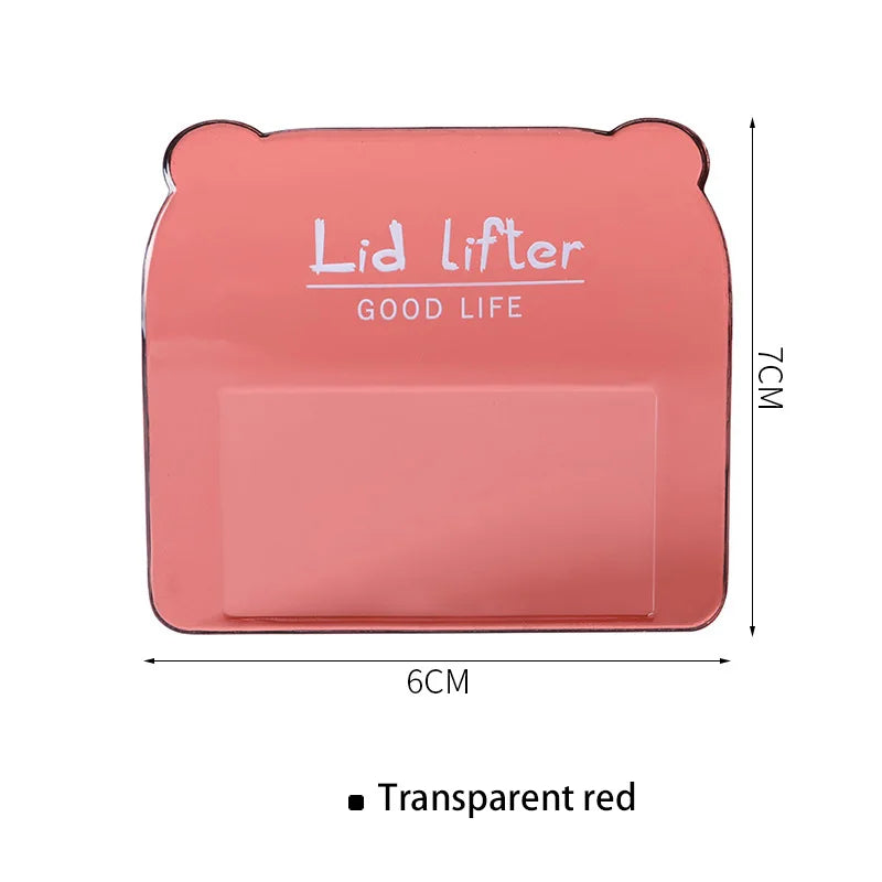 Adhesive Toilet Lid Device Portable Sanitary Closestool Toilet Seat Handle Flapper Holder Household DIY Bathroom Accessories