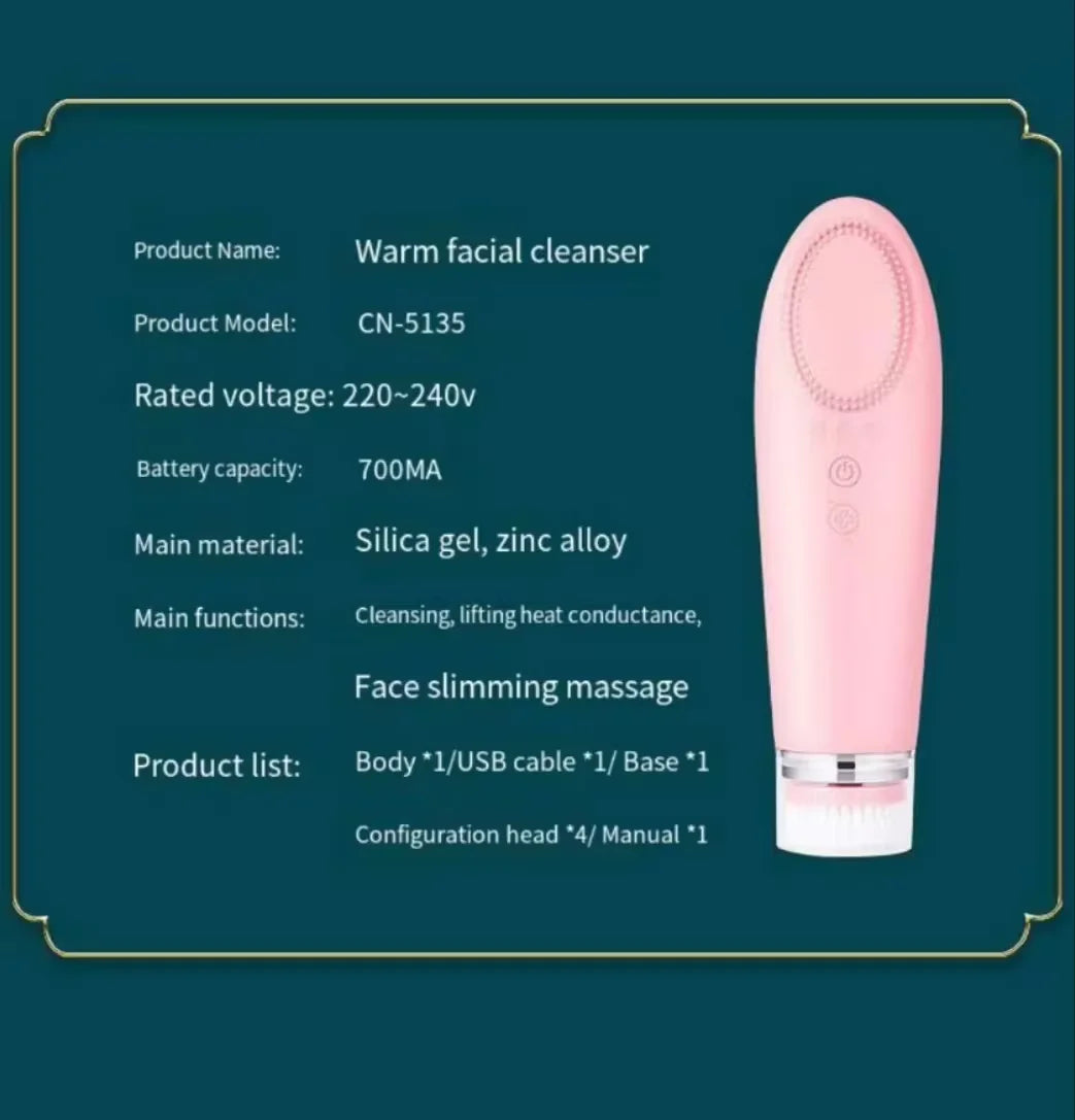 New Waterproof Silicone Facial Cleansing Brush - Soft &amp; Comfortable