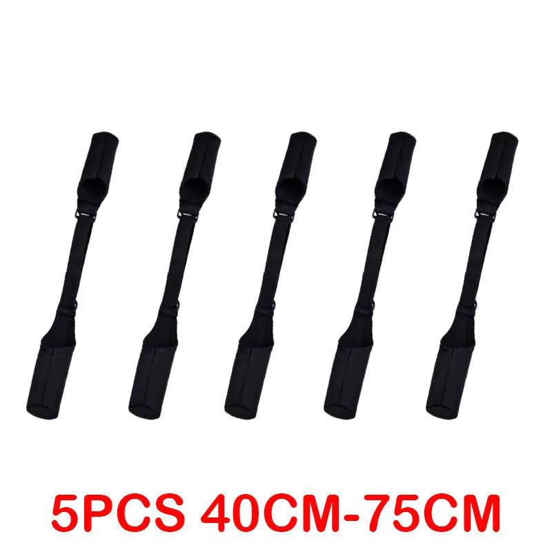 1-5PCS Cover Protector for Fishing Rod Tube Case Fishing Pole Sleeves Belt Fishing Rod Socks Srtap Rod Protector Adjustable