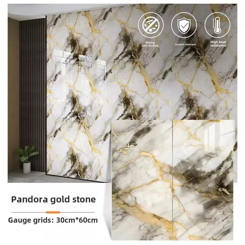 10/30PCS 30cmx60cm Bathroom Tile Waterproof Sticker Thick Self-adhesive Floor Sticker Marble PVC Indoor Wall Sticker