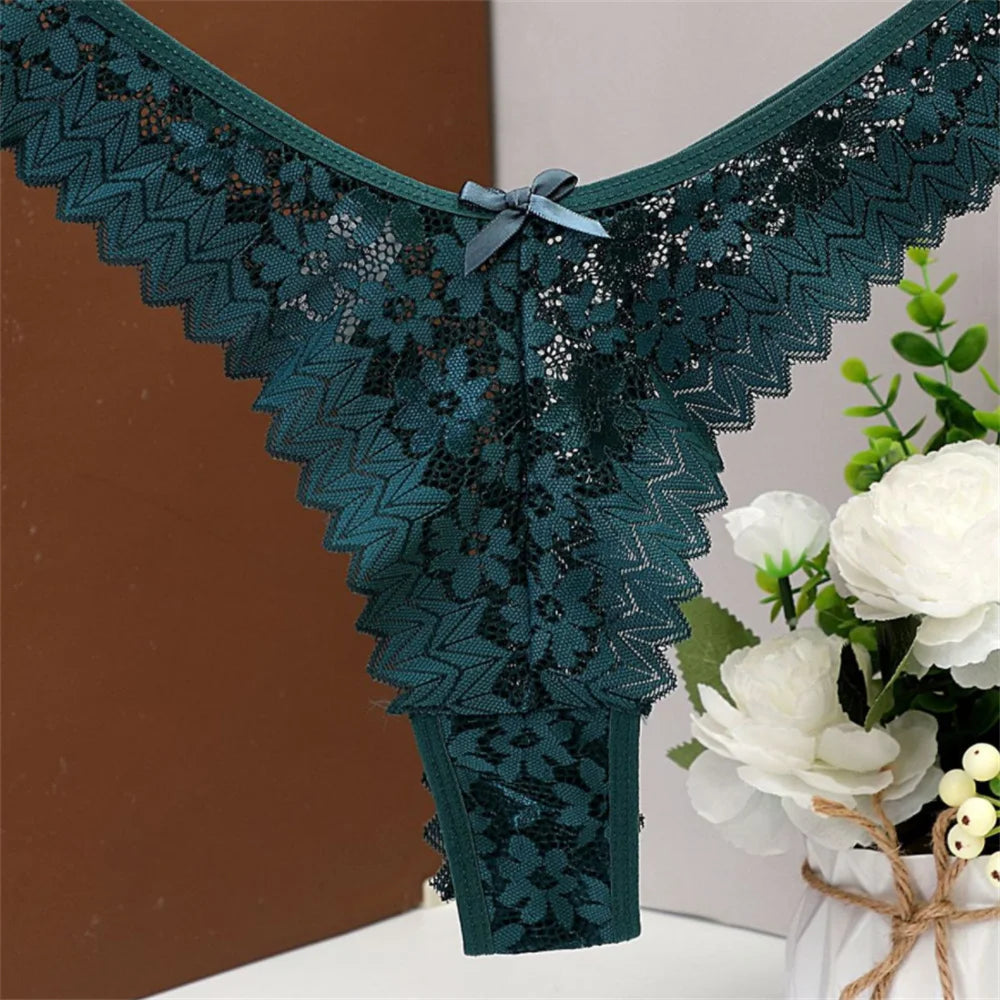 Sexy See-through Lace Panties Medium Back Large Size