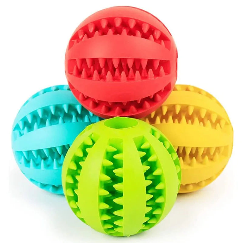 Interactive Play Ball for Dogs and Cats - Chewing &amp; Teeth Cleaning Tool