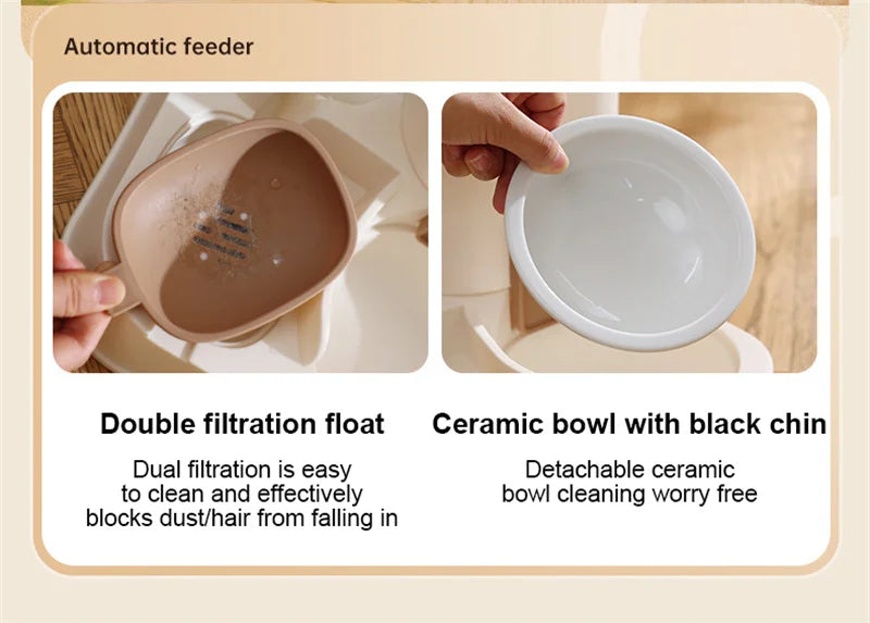 Pet Cat Automatic Feeder, Water Dispenser, Large Capacity Dry Wet Separation Food Container, Pet Supplies - Daisan Mart