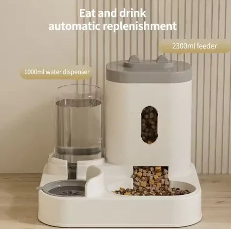 Automatic 2-in-1 Feeder Dog Food Bowl and Water Feeding Device Pet Large Food Dispenser Puppy Pet Kitten Bowl Accessories - Daisan Mart